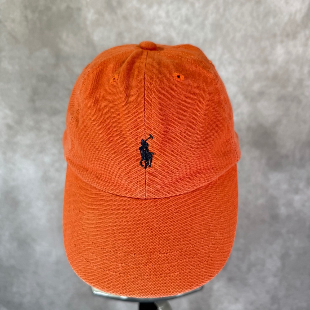 Polo Ralph Lauren Baseball Cap Toddler Orange Solid Embroidered Logo TZ741237